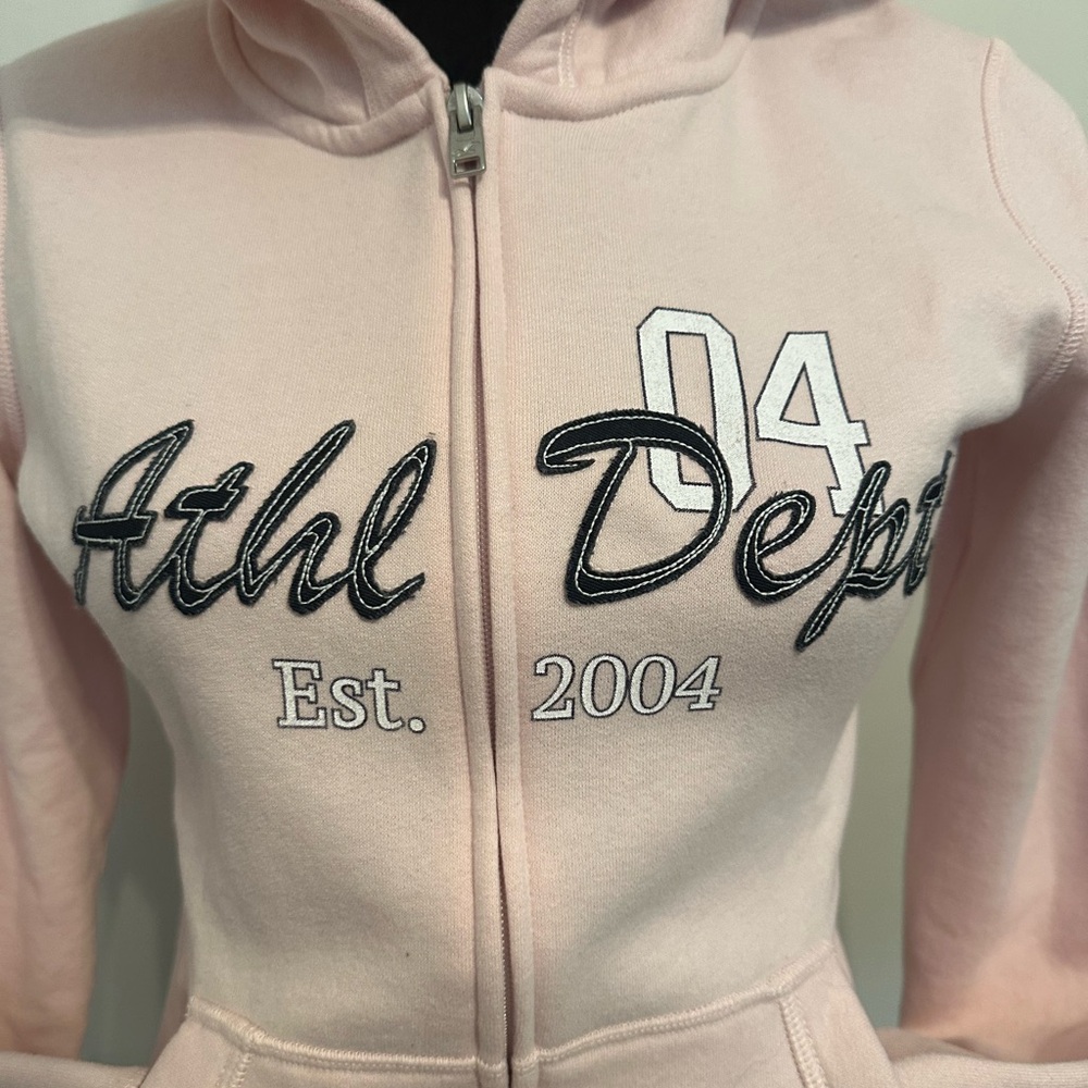 Hollister Light Pink Athletic Zip Hoodie - Picture 6 of 10